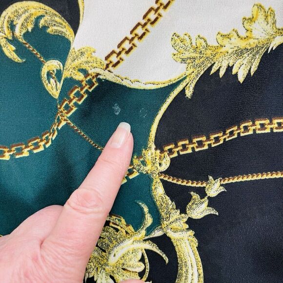 Avenue Equestrian Tunic Blouse Womens 18/20 Green 3/4 Flutter Sleeve Popover - Picture 10 of 10